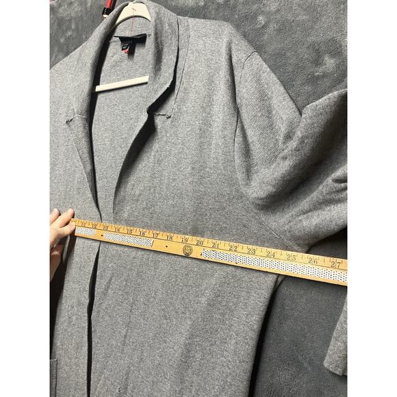 Lane Bryant Swing Cardigan Woman’s 22/24 Grey Open Front Lightweight Tunic Chic - Picture 3 of 9
